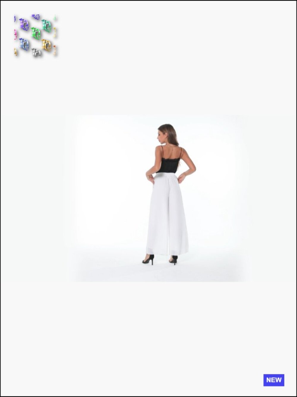 Wide Leg Palazzo Pants Elastic Waist Flowy Chiffon Trouser Loose Beach Summer - Picture 6 of 6